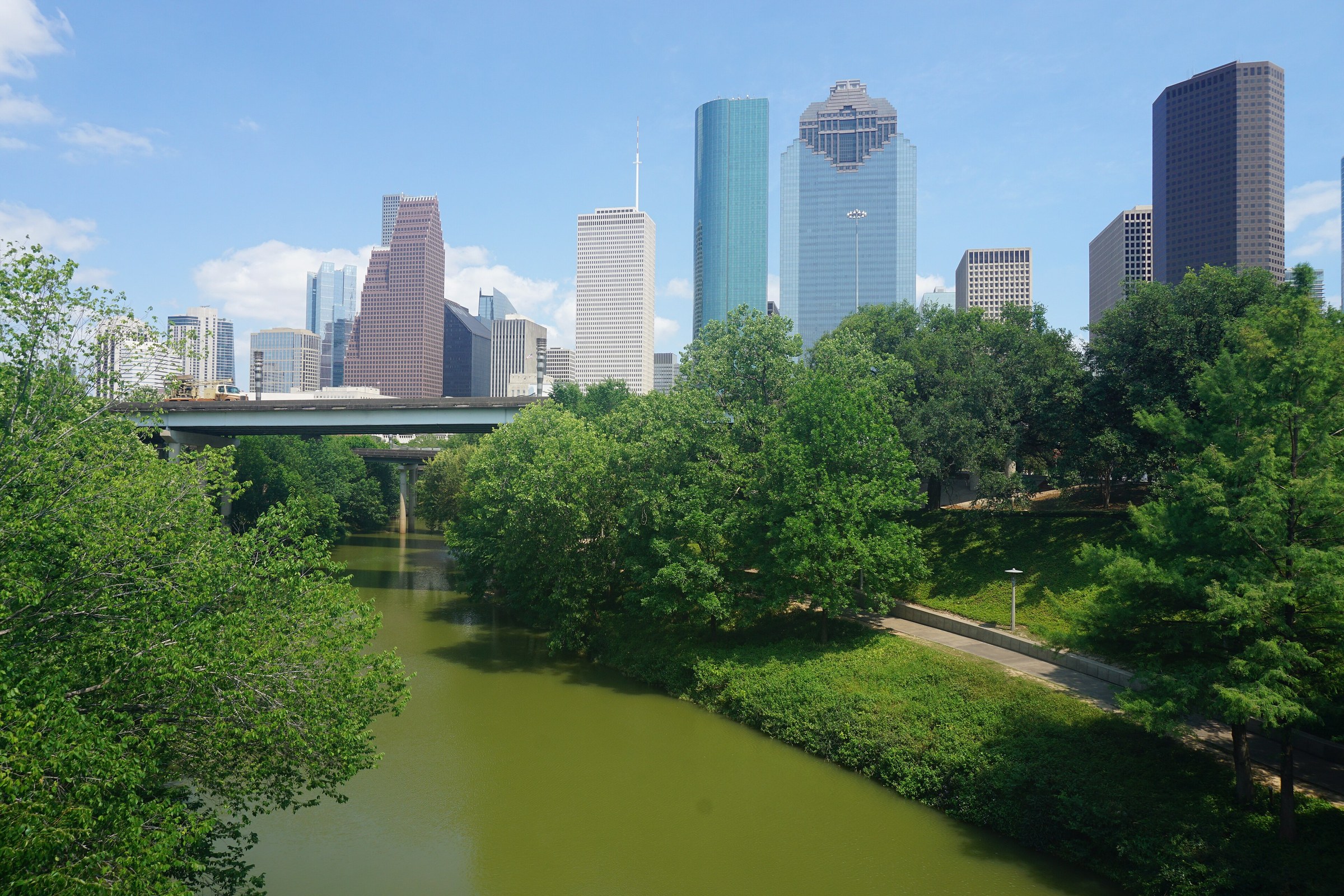 Houston skyline from Buffalo Bayou Park